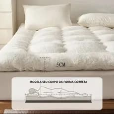 pillow top cama casal box toque super macio  lá de carneiro luxo  dupla face.