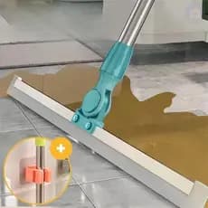 Rodo de Silicone Para Limpeza de Piso Vidros Com Gancho Secos e Molhados Uso Duplo Vassoura Mágica