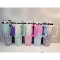 Novo modelo de garrafa copo Térmico 1200ML Brilho strass Gliter Lindas cores VK-001