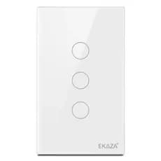 Interruptor Inteligente WiFi com Painel de Vidro Temperado Branco