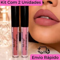 Lip Gloss Matte 5ml - Belle Angel Batom Liquido Volumoso Aumenta Boca Efeito Preenchimento Labial Hidratação