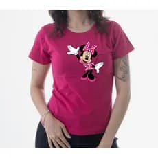 Camiseta Baby Look Feminina Minnie Mouse Tecido de Alta Qualidade 100% Algodão