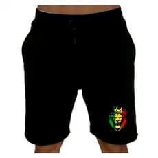 Bermuda De Moletom Leão Reggae Flanelada Ótima Qualidade