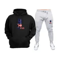 Conjunto de Moletom com Calça Cinza Welcome to Texas Tecido de Alta Qualidade Flanelado