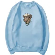 Moletom Careca Cachorro Cowboy Casaco Gola Redonda Flanelado Leve E Confortavel