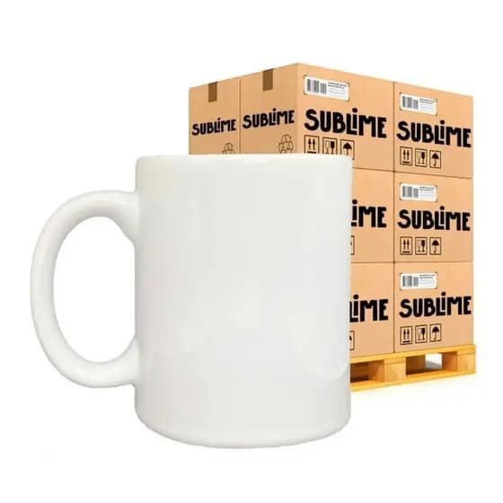 06 Canecas Para Sublimação Nacional Sublime 300 Ml Branca .