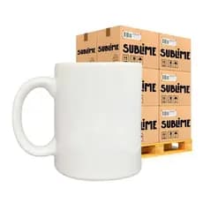 06 Canecas Para Sublimação Nacional Sublime 300 Ml Branca .