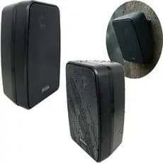 Kit 2 Caixas Som Ambiente Resistente à Água140W Preta Leson