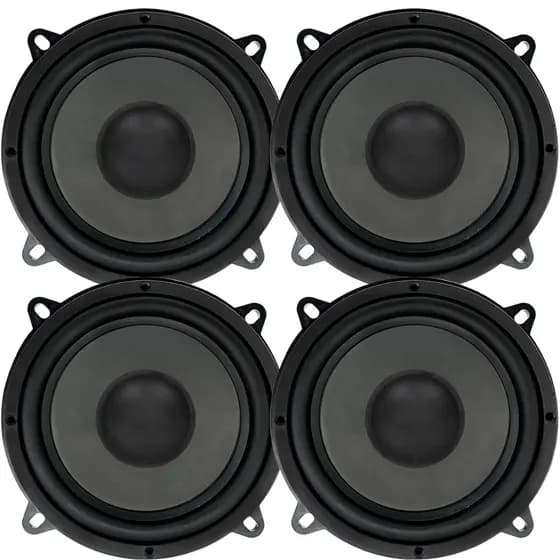 Kit 4 Alto Falantes 5 Pol MidBass Orion Som De Carro Clio Sandero Logan Kwid