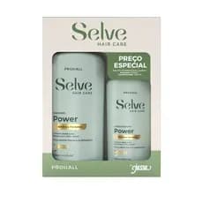 Kit Shampoo + Condicionador ProHall Selve Power Cabelos Fracos e Quebradiços Biotina e Pantenol