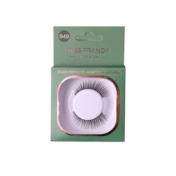 Cílios Postiços 3D Efeito Natural Fácil Aplicação Miss Frandy - 1 Par