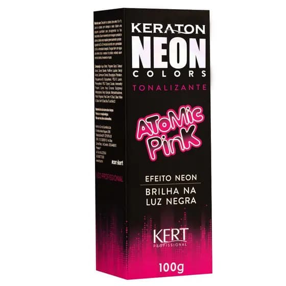 Tonalizante Keraton Neon Colors Hidratante Brilha na Luz Negra Vegano 100g