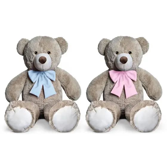 Kit 2 Unidades Ursos de Pelúcia para Chá Revelação Bebê Rosa e Azul Para Menino ou  Menina Decoração