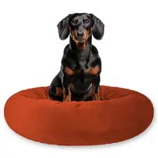 Cama Pet de Velboa Redonda para Cachorros e Gatos Tamanho P