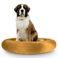 Cama Pet de Velboa Redonda para Cachorros e Gatos Tamanho GG