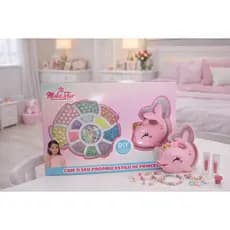 Kit Infantil Miçangas Coloridas Estojo Golfinho Bijuteria Infantil Brinquedo Criativo Educativo