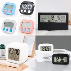 Relogio Digital de Mesa retangular com LED Despertador – Relogio  Portátil para Escritório