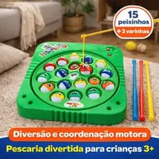 Brinquedo Pega Peixe Infantil Jogo Pesca Divertido Peixes Coloridos