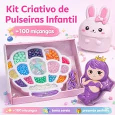 Kit Miçangas Infantil Menina Princesa Sereia Atividades Criativas Desenvolvimento