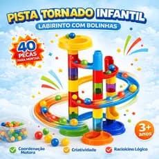 Brinquedo Labirinto Tornado Multicolorido Pista Divertida Educativo Infantil