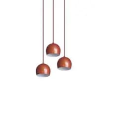 Lustre Pendente Bola Triplo Balcão Cozinha E Mesa De Jantar