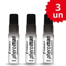 Kit 3 Perfume Masculino Feromônio Pheromonio Original For Sex 15ml