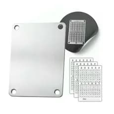 Carteira Cripto Cold Wallet Inox Lisa + 3 Cartelas de Adesivo | Backup Offline p/ Criptomoedas