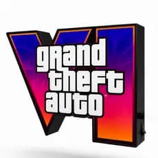 Placa Luminária Decorativa Temática Inspirada No Jogo Gta 6