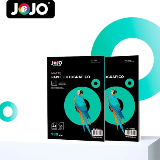 Papel fotográfico MATTE (Fosco) 180g/m² A4 20~80 FOLHAS p/ impressoras à jato JOJO PHOTO PAPER