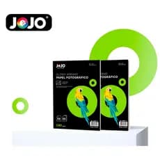 Papel fotográfico GLOSSY ADESIVO (Brilho) 180g/m² A4 FOLHAS  p/ impressoras à jato JOJO PHOTO PAPER