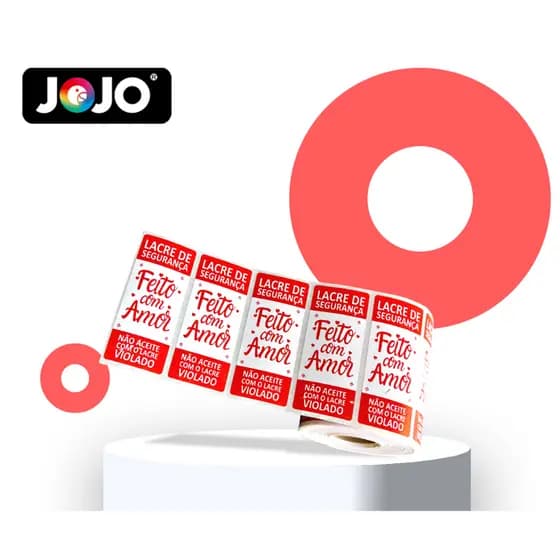 1000 Etiquetas Lacre de Segurança Entregas Delivery Rappi Ifood 99 Uber Eats Daki Doces Cookies Bolos Marmitas 90x35mm