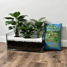 KIT TERRA ADUBADA + GRANILHA BRANCA PEDRISCO BRANCO BRITA DALOMITA DECORAÇÃO JARDIM VASOS DE PLANTA