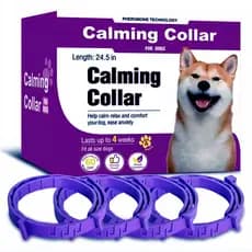 Coleira Calmante Anti Stress Para Cães E Gatos com 4 Peças