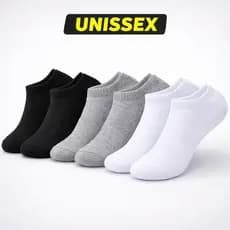 Kit Meia Unissex Soquete Baixa Invisível Confortável Tênis