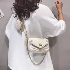 Bolsas Femininas De Ombro Transversal Baguete Com Alça De Corrente Para Festa Moda Blogueira F9431