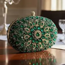 Bolsa Moda Feminina Clutch Pedraria Brilhante