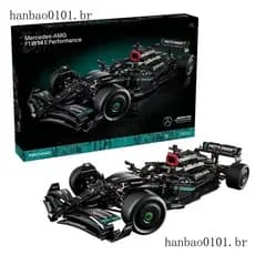 GPXU 1642 PCS 1:8 63 cm Conjunto de Carro de Corrida F1 Mercedes-Benz Compatível com Tecnologia Lego, Blocos Montáveis