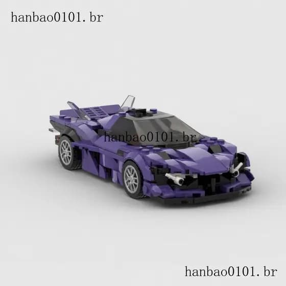 Moc blocos de construção criativo doméstico 8 grades carro apollo apollo EVO Supercar montagem velocidade série menino m