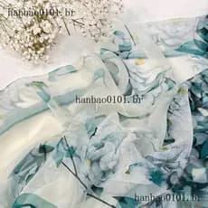 Lenços Estampados Florais Protetor Solar Tamanho Grande Xale Respirável Moda Feminina 160 * 50 Cm