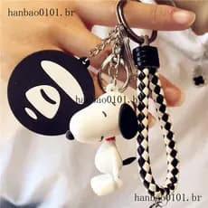 Chaveiro feminino coreano fofo chaveiro de carro personalidade criativa casal decorativo bolsa de desenho animado pingen