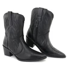 Bota Country Feminina Texana Cano Médio Estilosa Casual Confortável Mega Promoção