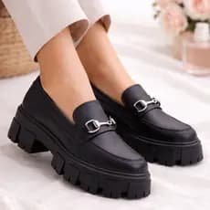 Mocassim Feminino Luxo Oxford Tratorado Plataforma Confortável Casual Moda Elegante Antiderrapante
