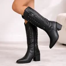 Bota Feminina Country Texana Western Bico Fino Moda Super Estilosa Confortável Envio Imediato