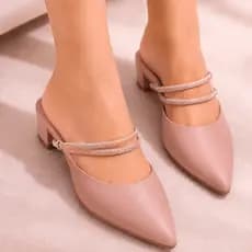 Mule Scarpin Feminino Social Bico Fino Antiderrapante Super Leve Versátil Sofisticado