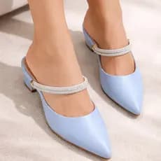 Scarpin Feminino Mule 2 em 1 Moderno Confortável Estiloso Salto Baixo Mega Promoção