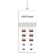 Estação De Carregamento Usb De 50w Com 6 Usb A / 4 Usb C