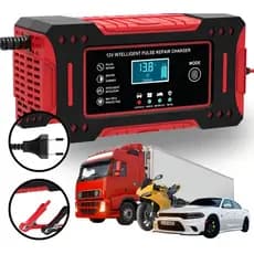 Carregador Bateria Automotivo Carro Moto universal 12v Automático com Led 6 amperes