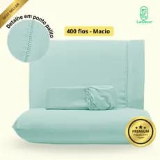 Jogo de Lençol Casal Queen Solteiro King Macio 400 Fios Micropercal Com Ponto Palito 3 pçs