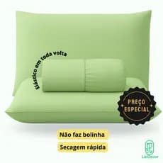 Jogo de Lençol Cama Solteiro Casal Padrão Queen Box 3 Peças Liso - Promo de Lançamento