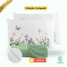 Kit Jogo de Lençol Ponto Palito Micropercal 400 Fios Fronhas Estampadas